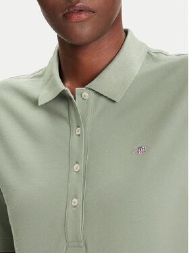 Gant Polo Shield 4202231 Zielony Slim Fit