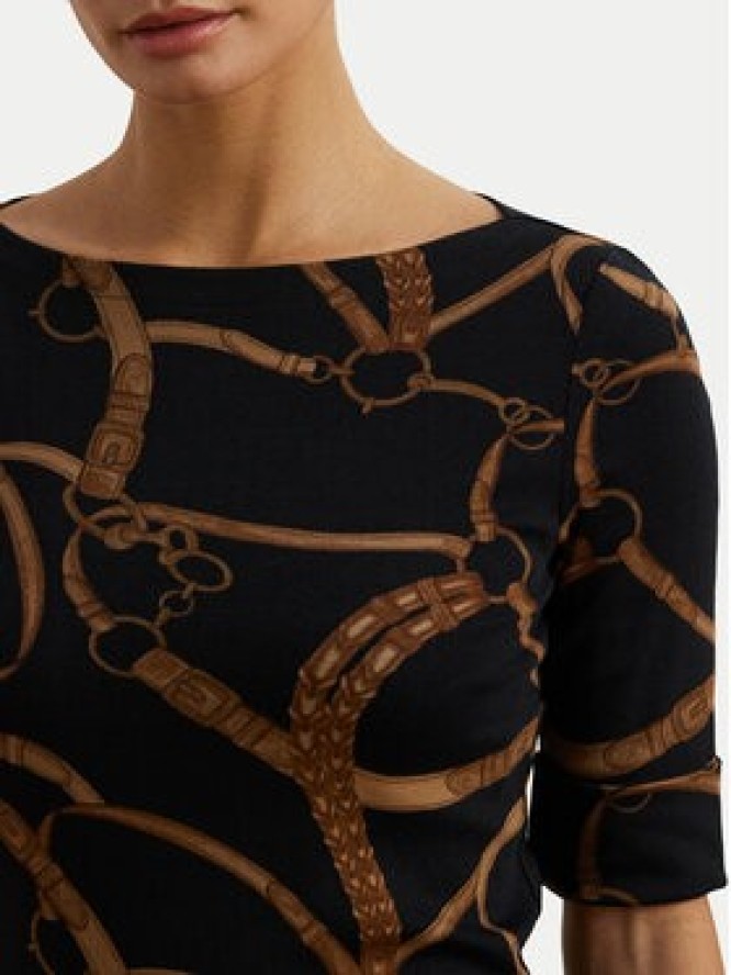 LAUREN RALPH LAUREN Bluzka 200971107001 Czarny Slim Fit