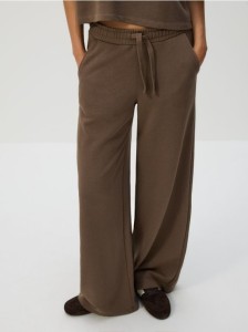 Bawełniane spodnie dresowe - brązowy