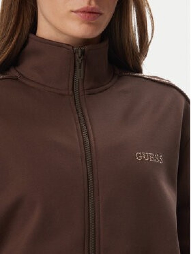 Guess Bluza V5BQ15 KCX22 Brązowy Regular Fit