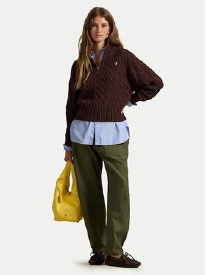 Polo Ralph Lauren Sweter 211963467505 Brązowy Relaxed Fit