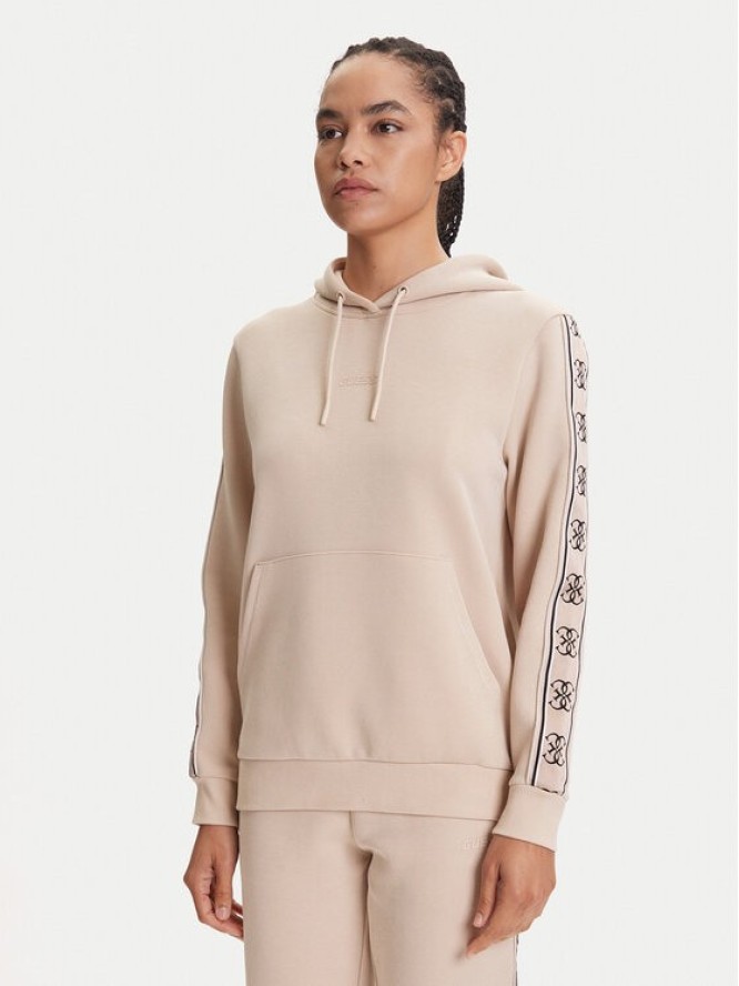 Guess Bluza V4YQ11 KB3P2 Beżowy Regular Fit
