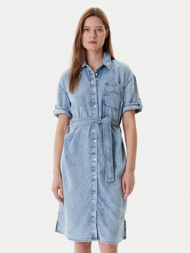 Mustang Sukienka jeansowa Camilla 1016564 Niebieski Regular Fit