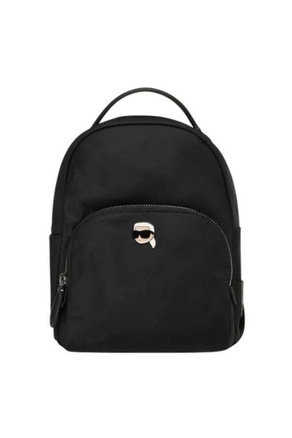 KARL LAGERFELD Czarny mały plecak damski Ikon Nylon