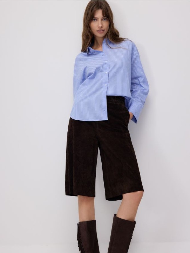 Koszula w paski - jasnoniebieski