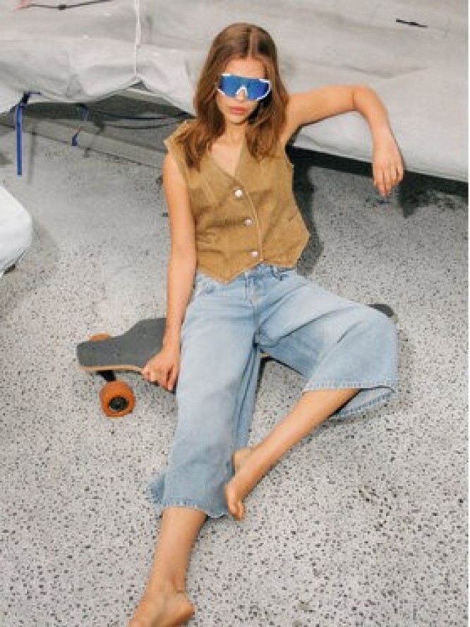 Noisy May Szorty jeansowe Windie 27034082 Niebieski Relaxed Fit