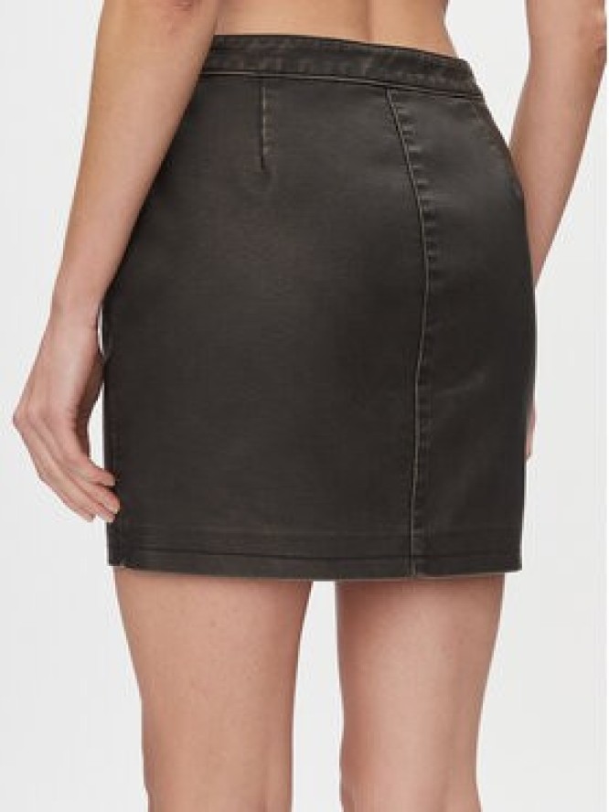 Noisy May Spódnica z imitacji skóry Saorise 27028696 Czarny Regular Fit