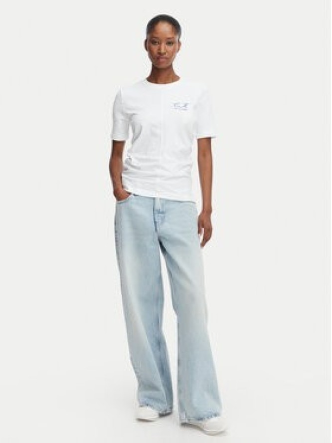 Calvin Klein Jeans T-Shirt LV047G808G Biały Slim Fit