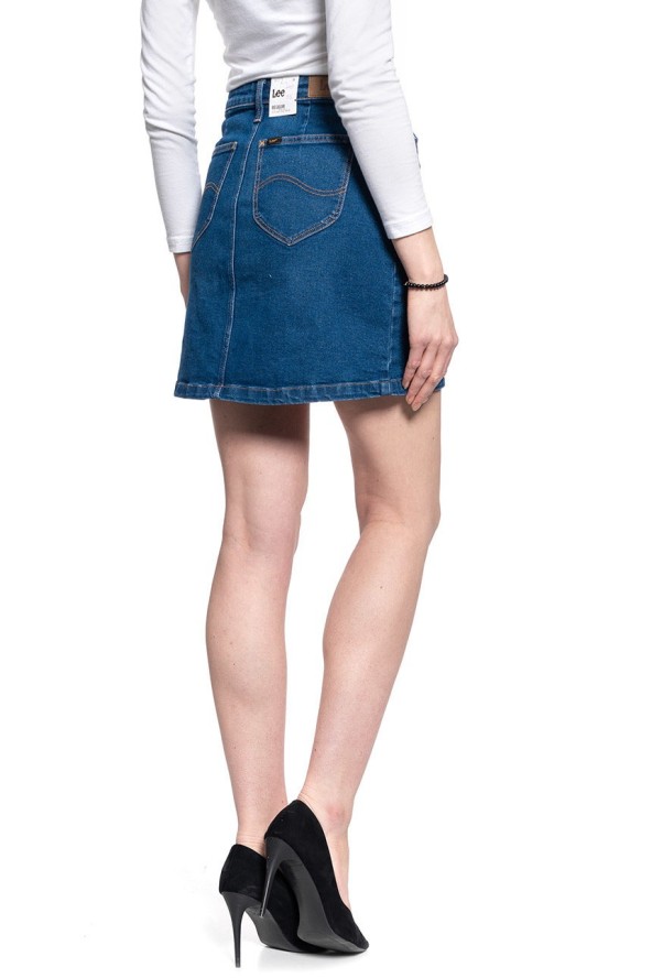 LEE A LINE ZIP SKIRT DAMSKA SPÓDNICA JEANSOWA L38FLTYM 112108157