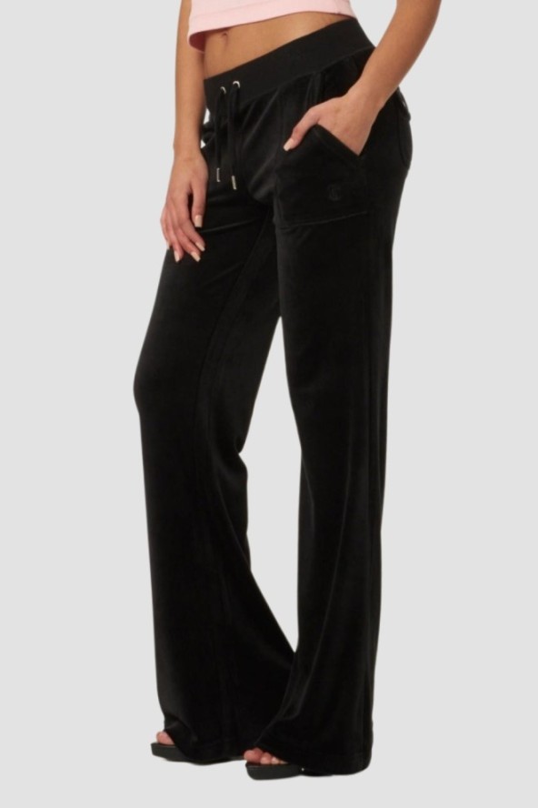 JUICY COUTURE Czarne spodnie dresowe damskie Layla Low Rise, Rozmiar XS