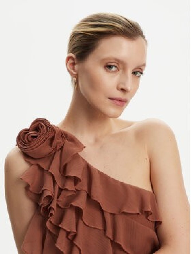 French Connection Sukienka koktajlowa 71YOR Brązowy Regular Fit