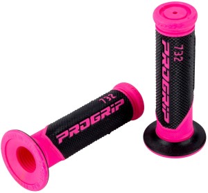 Chwyty Progrip 732 125 mm zamknięte czarno-różowe, para