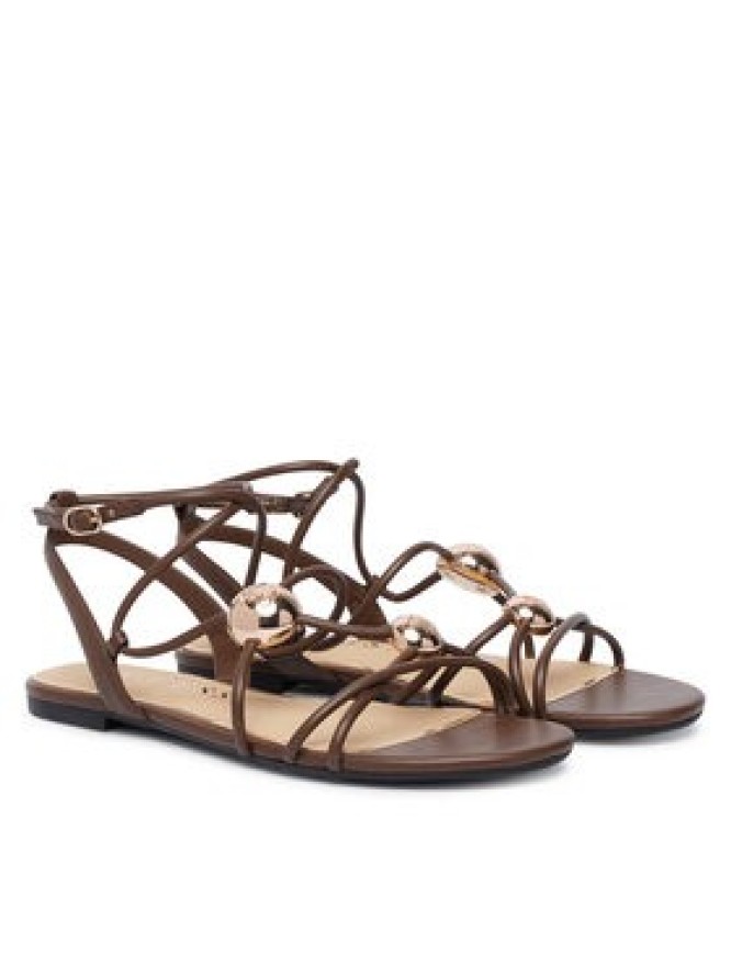 Guess Sandały FLTTAB ELE03 Brązowy