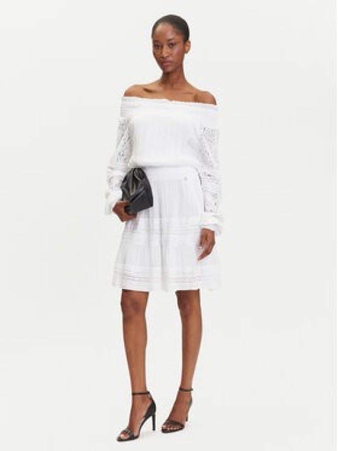 Guess Sukienka codzienna W5GK24 WE550 Biały Classic Fit