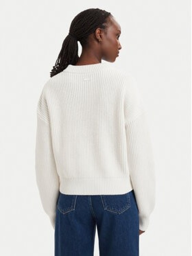 HUGO Sweter Slogerya_B 50565449 Kremowy Regular Fit