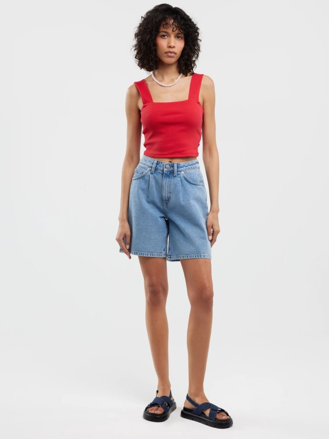 Top damski w prążek czerwony Serecona 603