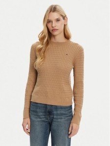 Tommy Hilfiger Sweter WW0WW44993 Brązowy Regular Fit