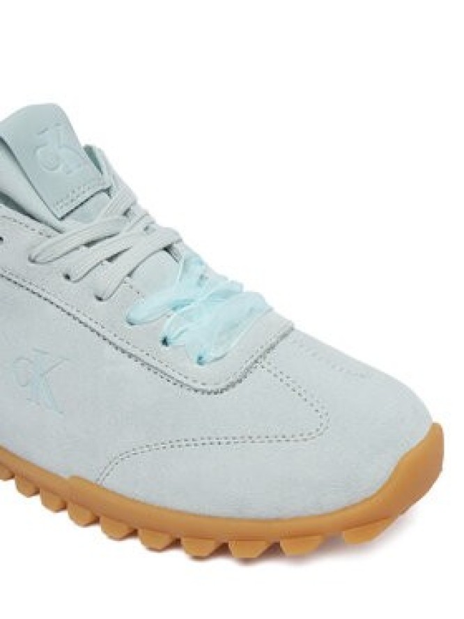 Calvin Klein Sneakersy Low Profile Run Mg Sue Db Laces HW0HW03150 Niebieski jasny