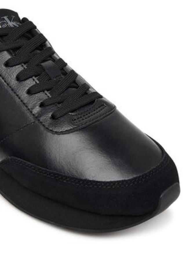 Calvin Klein Sneakersy Retro Runner Ess Lth-Sue HW0HW03248 Czarny