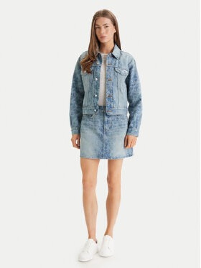 Calvin Klein Jeans Spódnica jeansowa 90S Mini LV147F679G Niebieski Regular Fit