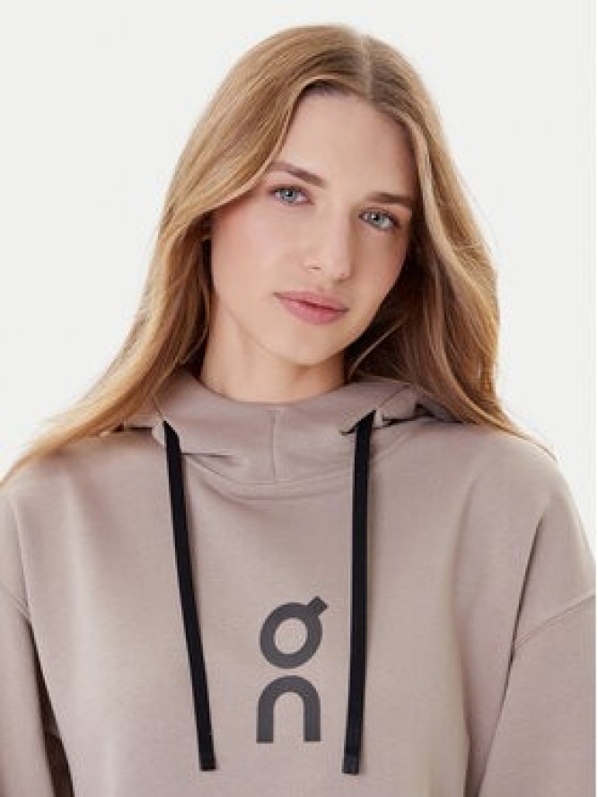 On Bluza Club Hoodie 1WE1004 Beżowy Relaxed Fit