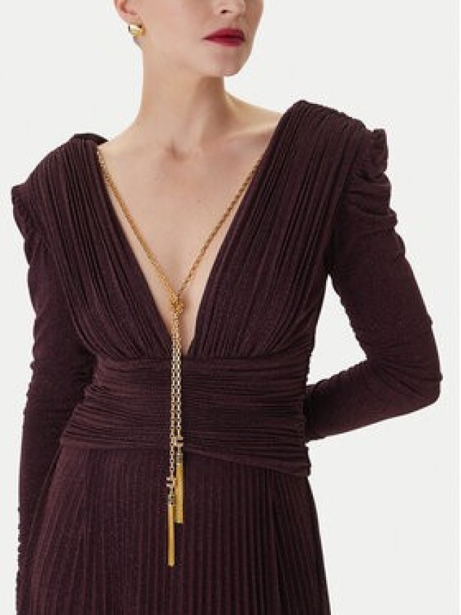 Elisabetta Franchi Sukienka wieczorowa AB-R40-57E2-V850 Bordowy Regular Fit