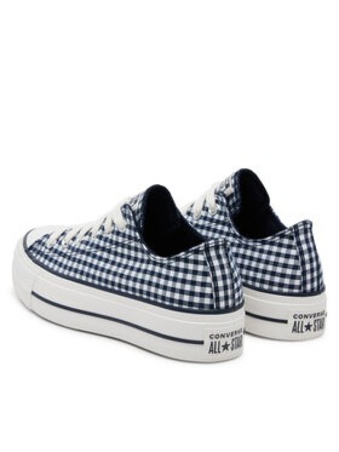 Converse Trampki Chuck Taylor All Star Lift Platform Gingham A13664C Granatowy