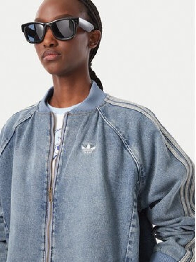 adidas Kurtka jeansowa Sst KQ6473 Niebieski Oversize