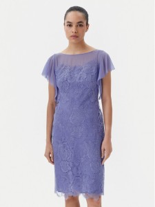 Luisa Spagnoli Sukienka koktajlowa Paniere 541685 Niebieski Regular Fit