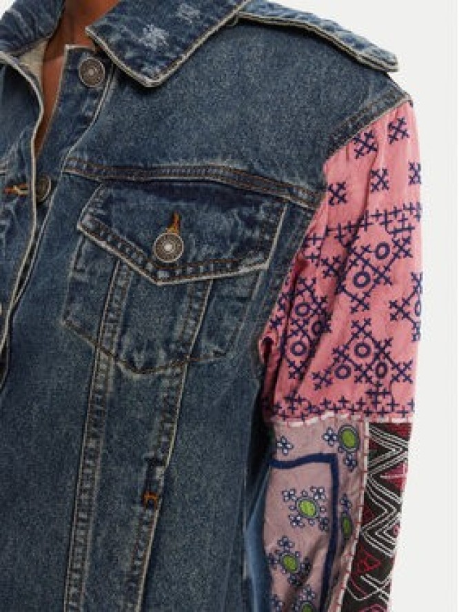Desigual Kurtka jeansowa Etnic 25WWED14 Kolorowy Regular Fit