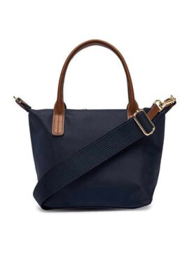 Tommy Hilfiger Torebka Popette Mini Tote Corp AW0AW17707 Granatowy