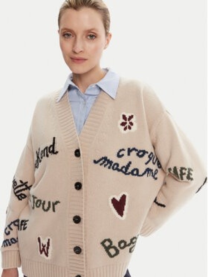 Weekend Max Mara Kardigan Belgio 2525346082 Beżowy Relaxed Fit