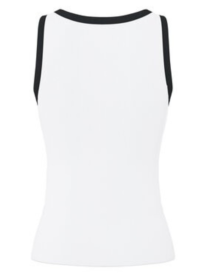 Pieces Top May 17154484 Biały Slim Fit