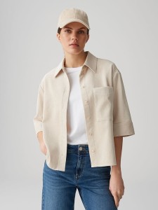 OPUS Bluzka w kolorze beżowym rozmiar: 40