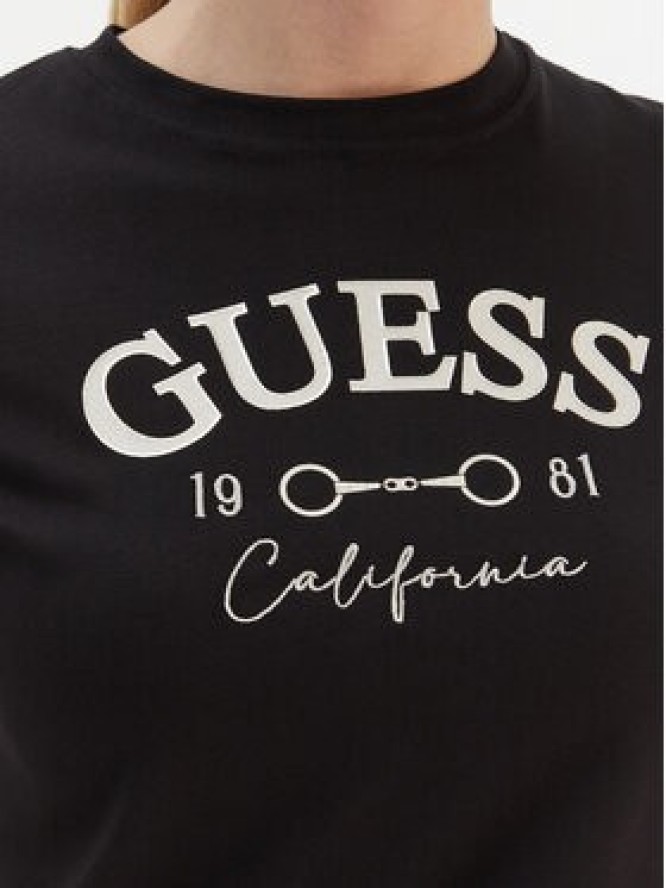 Guess T-Shirt V6RI02 J1314 Czarny Regular Fit