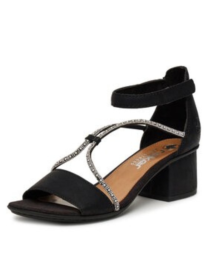 Rieker Sandały 64654-00 Czarny