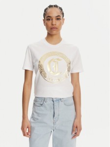 Just Cavalli T-Shirt 78PAHT01 Biały Regular Fit