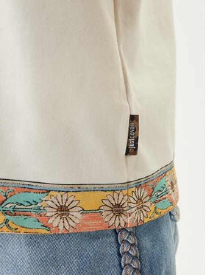 Just Cavalli T-Shirt 80PAHE08 CJ118 Biały Regular Fit