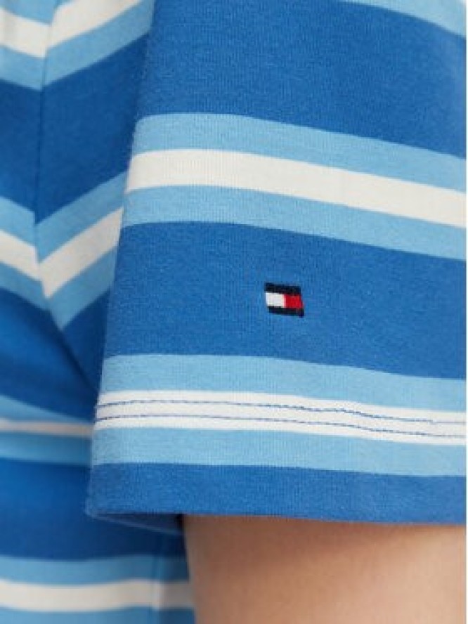 Tommy Hilfiger T-Shirt Logo Embroidery WW0WW48699 Niebieski Regular Fit
