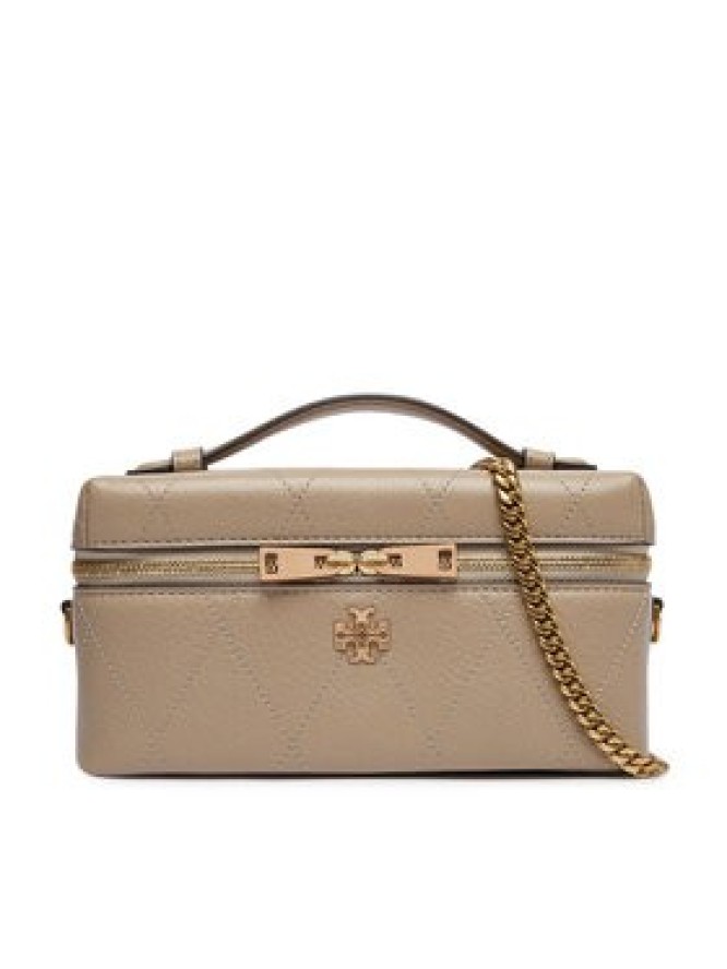 Tory Burch Torebka Charlie Quilted East-West Vanity Case 186036 Beżowy