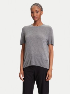Calvin Klein Sweter LV044A307G Szary Regular Fit