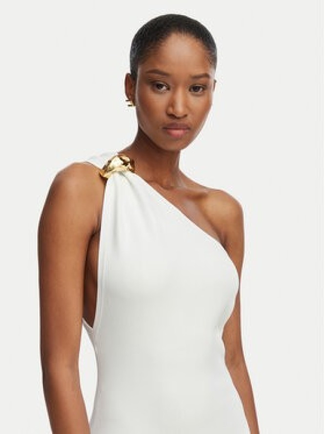 Elisabetta Franchi Sukienka wieczorowa AM-43B-62E2-V600 Biały Slim Fit