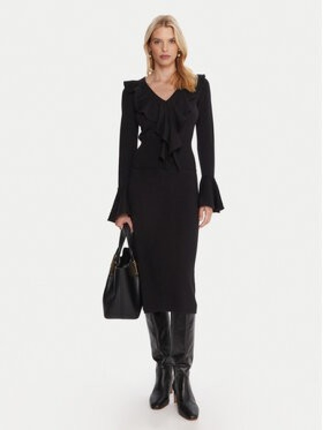 Luisa Spagnoli Sukienka dzianinowa Malimba 100110 Czarny Slim Fit