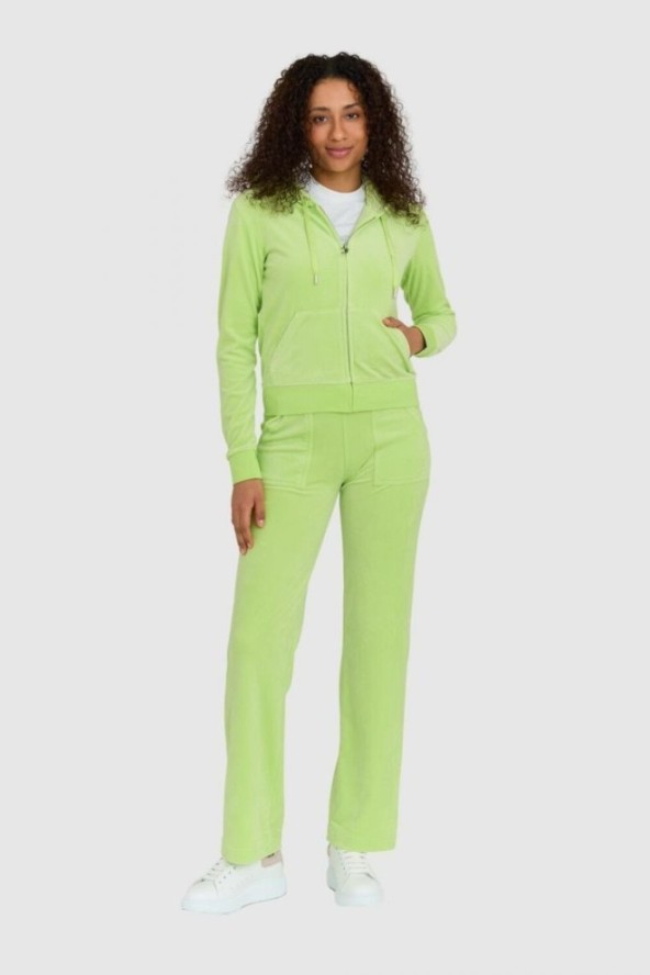 JUICY COUTURE Klasyczna welurowa rozpinana bluza dresowa damska robertson, Rozmiar XS