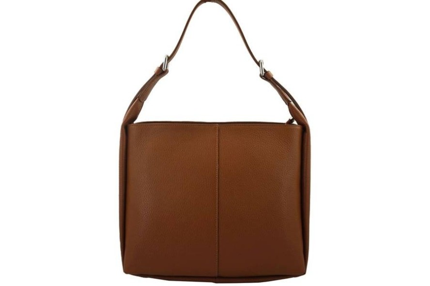 Shopper bag skórzany BARBERINI'S j. brązowy 915-12