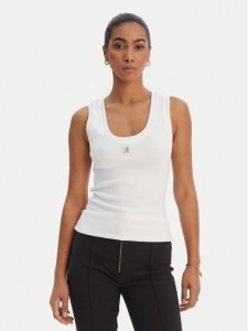 Fracomina Top FP26ST2001J40101 Biały Slim Fit