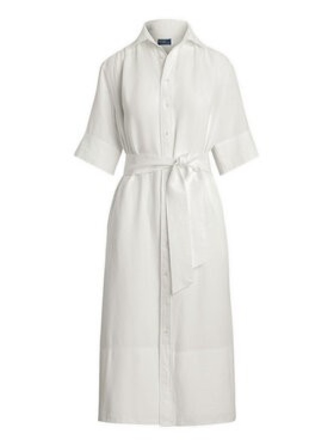 Polo Ralph Lauren Sukienka koszulowa 211965844001 Biały Relaxed Fit