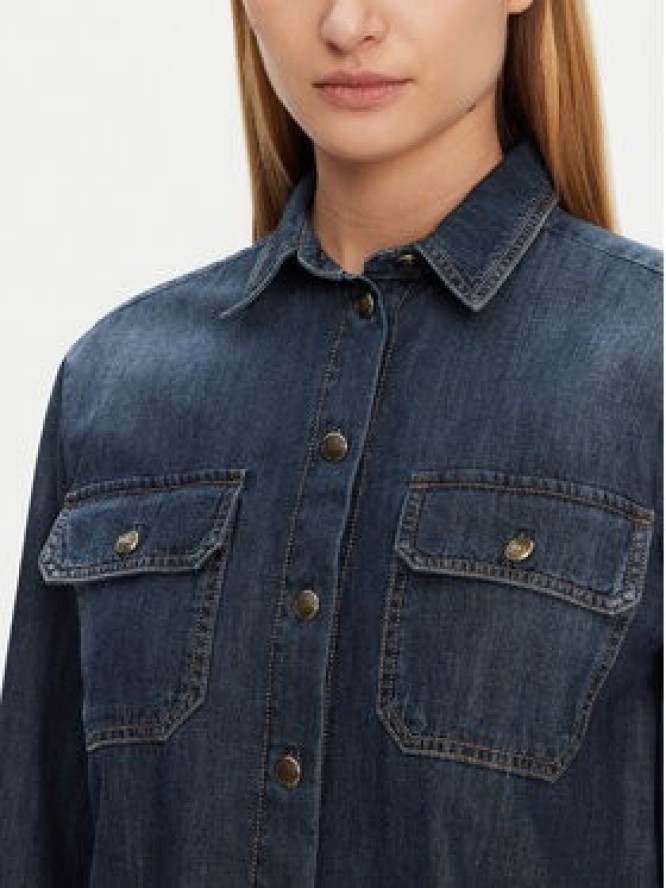 Marella Koszula jeansowa Nizere 2513111124 Granatowy Regular Fit