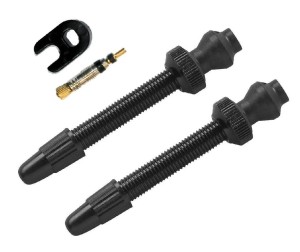 Zawór tubeless Barbieri SV 45mm aluminium czarny 2 sztuki