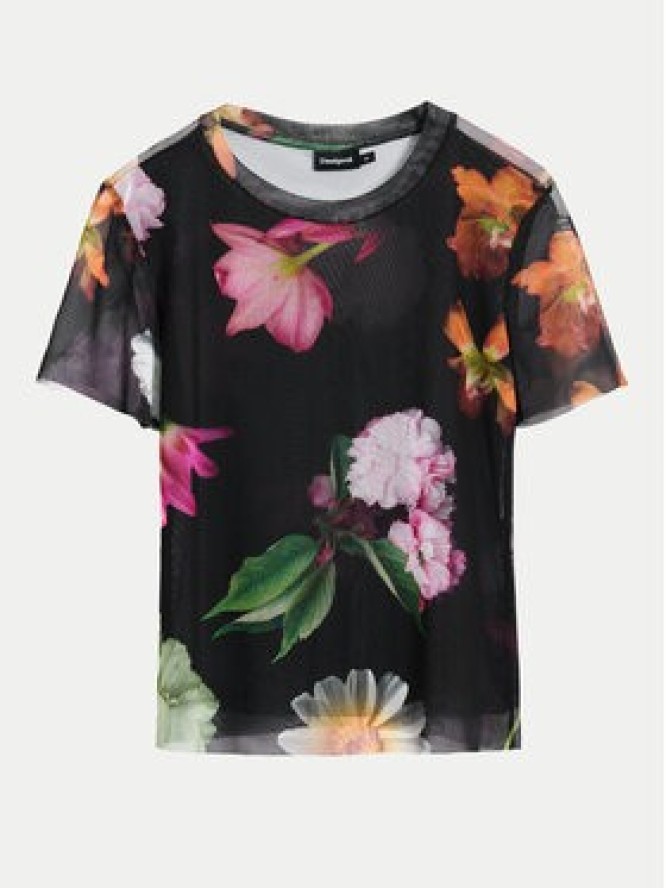 Desigual T-Shirt Des Moines 25SWTK88 Czarny Regular Fit